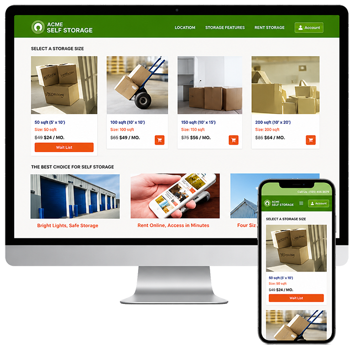 Fourside Solutions Desktop & Mobile version of website builder